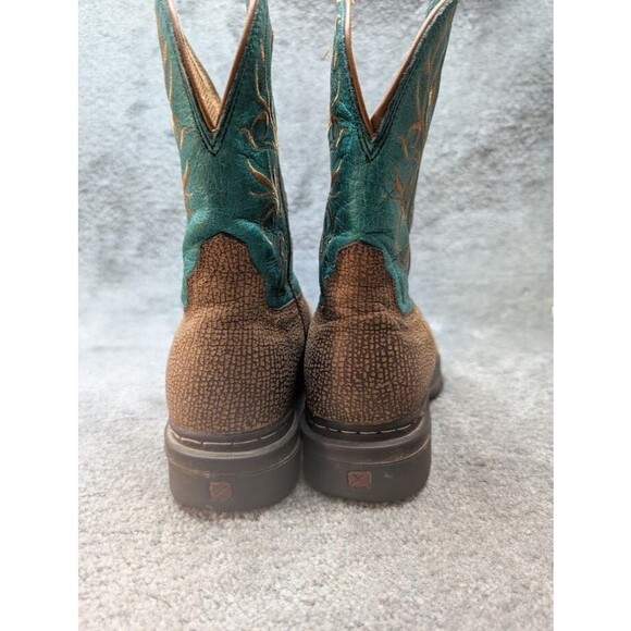 Twisted X Western Boots EZ Rider Womens Size 10M Teal Tan Round Toe WEZ0006 - Picture 11 of 15